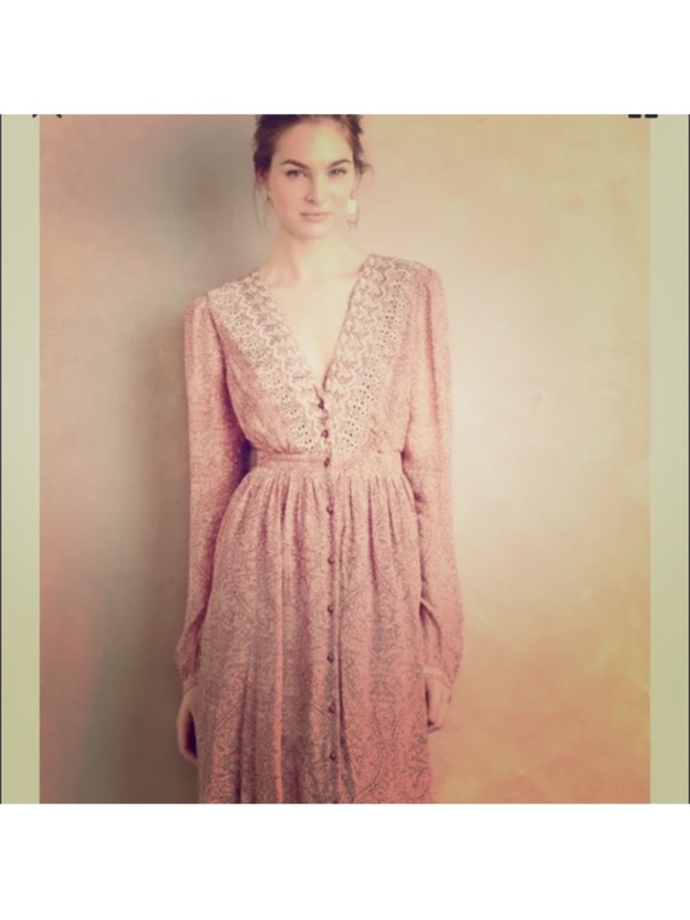 Anthropologie Floreat Kalala Peasant Maxi Dress Ladies 10 Embroidered Peasant